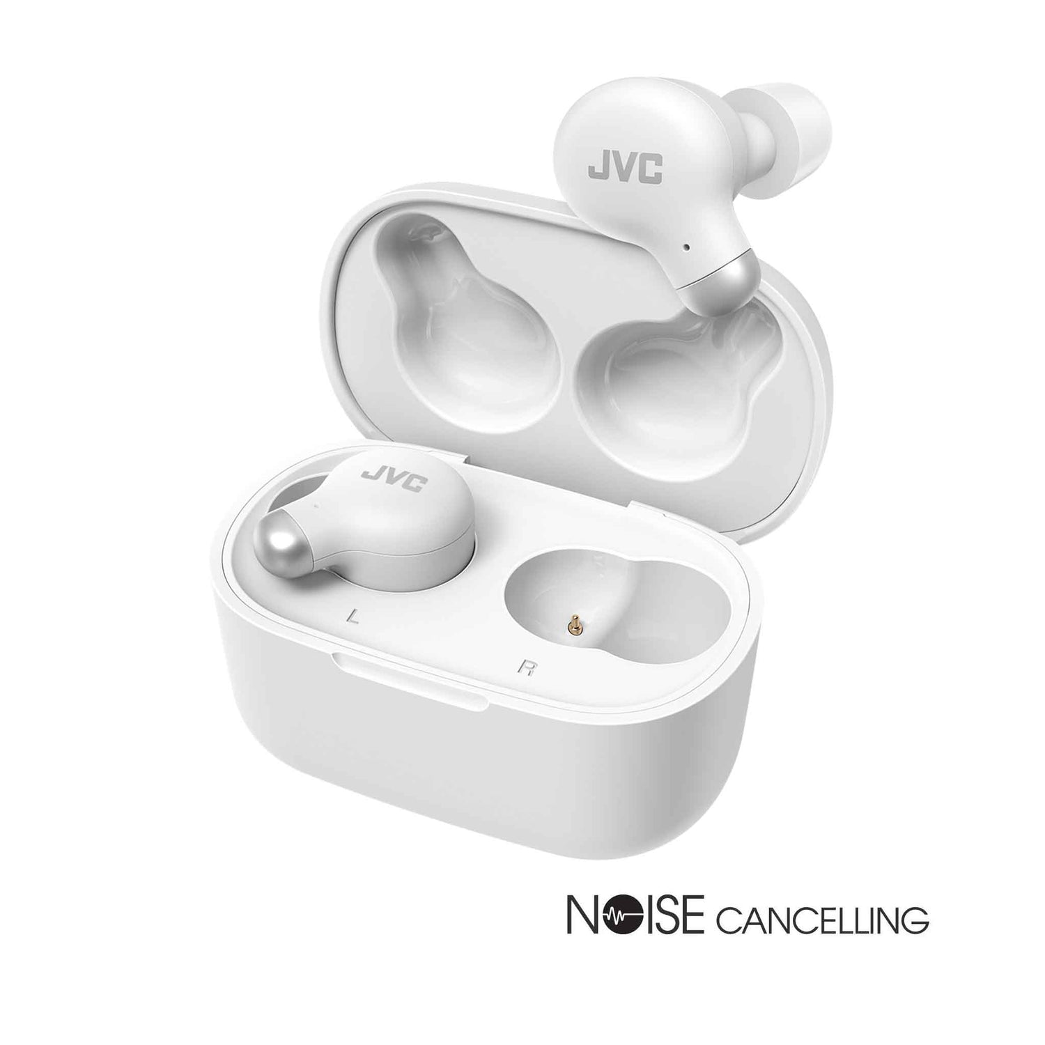 JVC HA-Z250T-W earbuds &amp; charging case