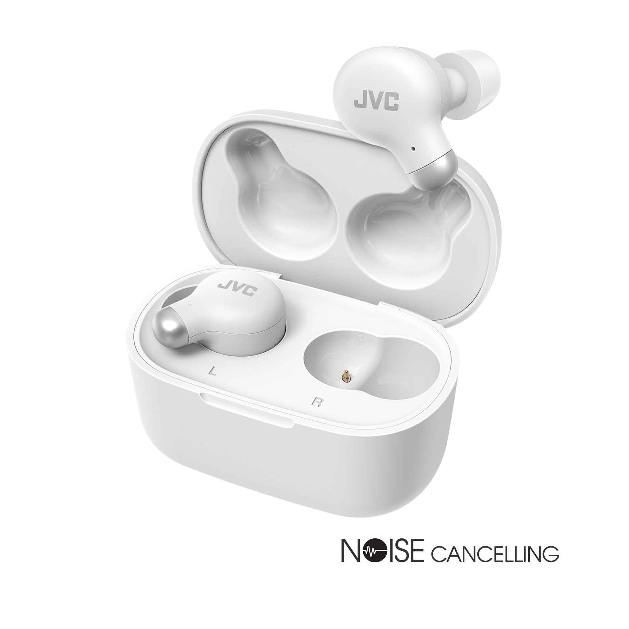 JVC HA-Z250T-W earbuds &amp; charging case